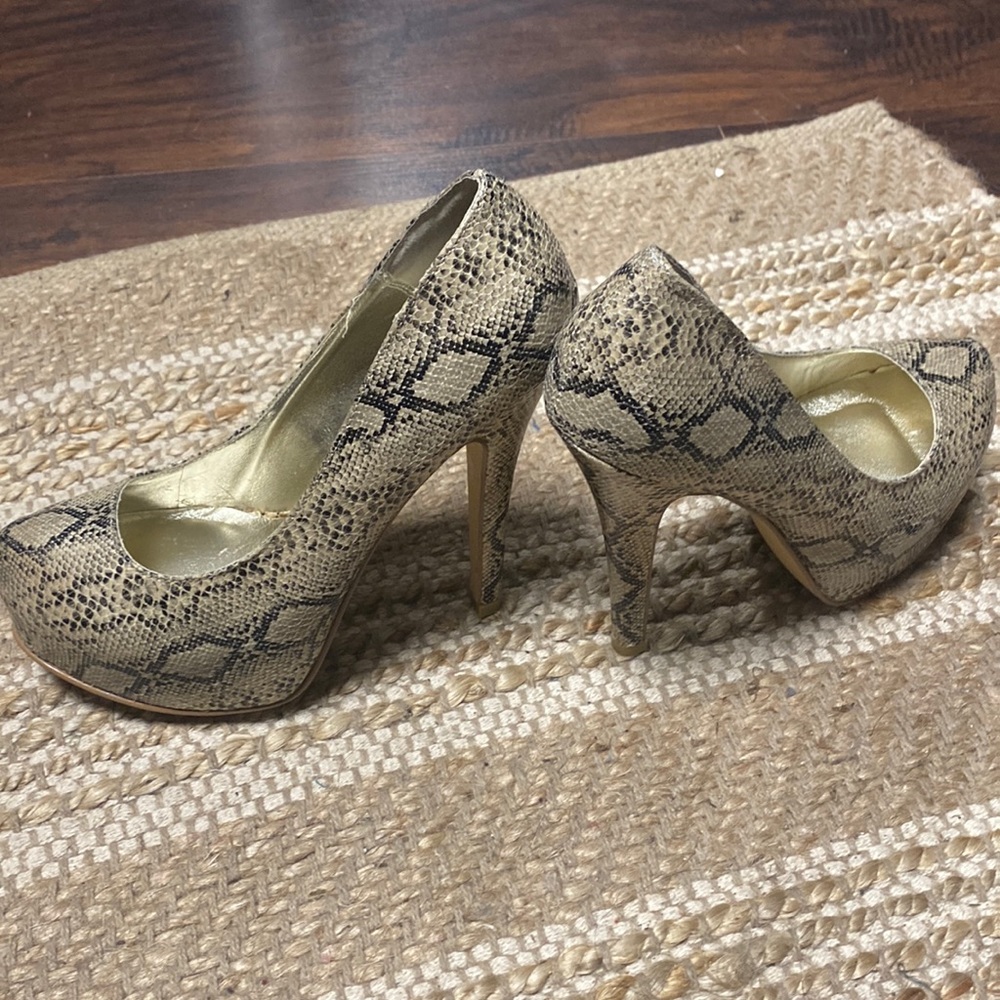 Leopard print heels